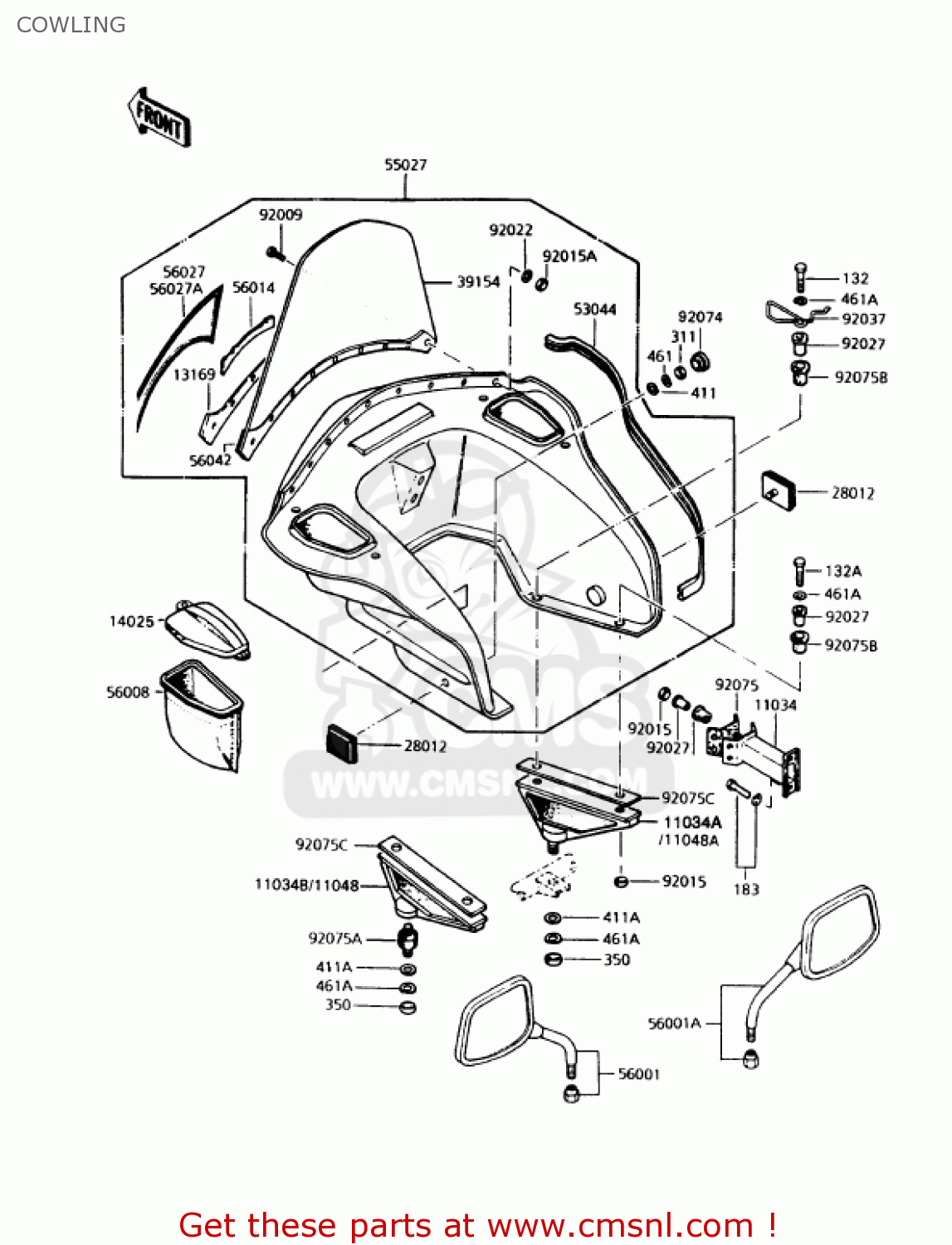 COWLING KZ1000P11 POLICE 1000 1992 USA