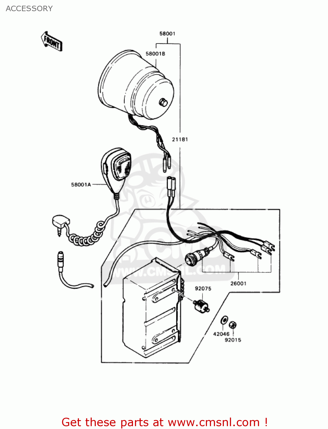 ACCESSORY KZ1000P11 POLICE 1000 1992 USA