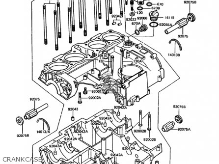CRANKCASE - KZ1000P11 POLICE 1000 1992 USA