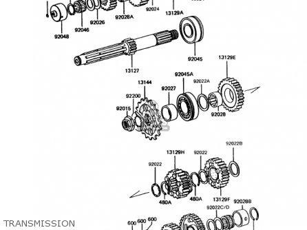 TRANSMISSION - KZ1000P11 POLICE 1000 1992 USA