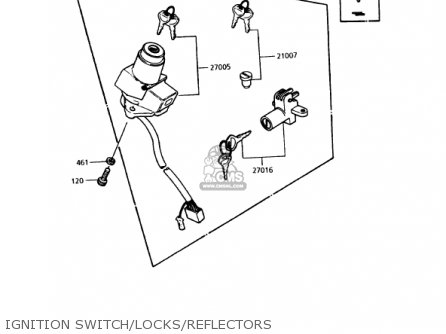 IGNITION SWITCH/LOCKS/REFLECTORS - KZ1000P11 POLICE 1000 1992 USA