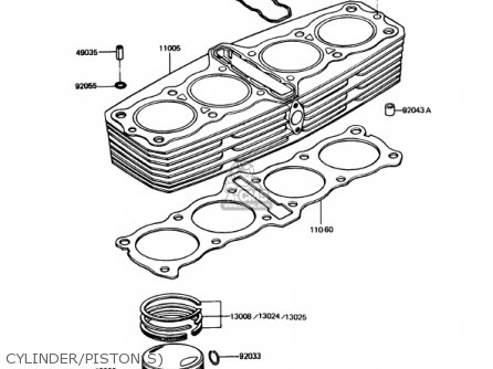 CYLINDER/PISTON(S) - KZ1000P11 POLICE 1000 1992 USA