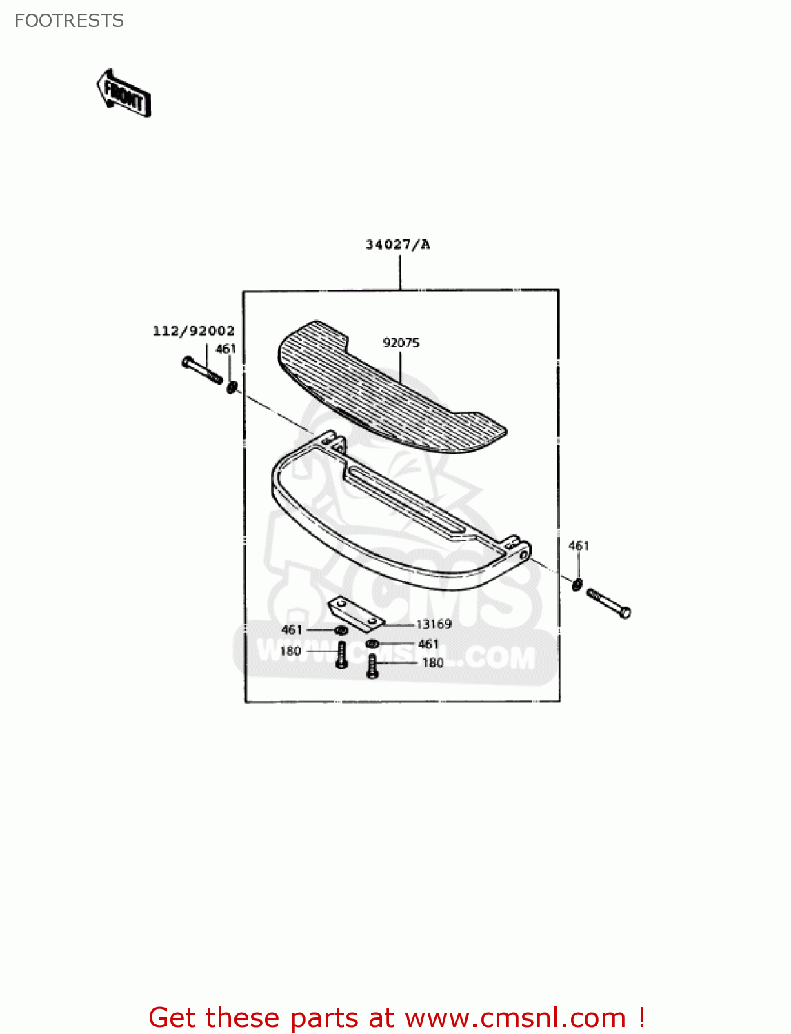 FOOTRESTS KZ1000P12 POLICE 1000 1993 USA