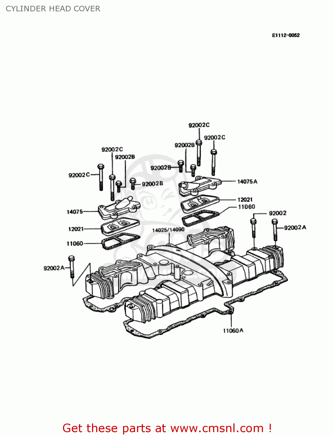 CYLINDER HEAD COVER KZ1000P12 POLICE 1000 1993 USA