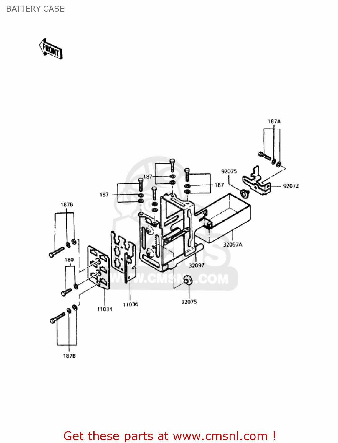 BATTERY CASE KZ1000P12 POLICE 1000 1993 USA