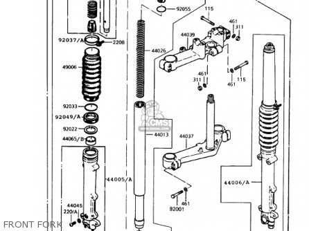 FRONT FORK - KZ1000P12 POLICE 1000 1993 USA