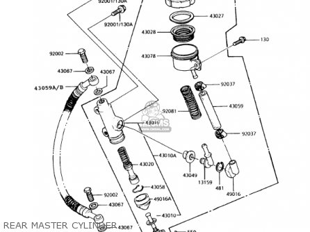 REAR MASTER CYLINDER - KZ1000P12 POLICE 1000 1993 USA