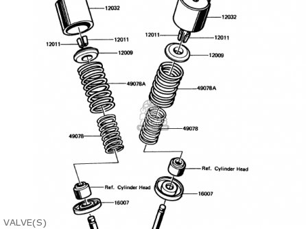 VALVE(S) - KZ1000P12 POLICE 1000 1993 USA