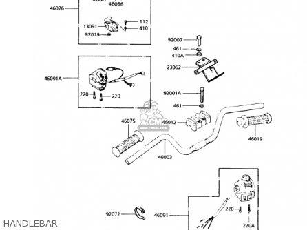 HANDLEBAR - KZ1000P12 POLICE 1000 1993 USA