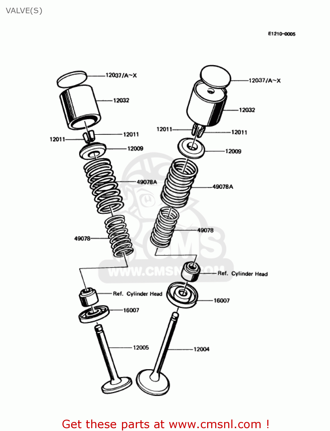 VALVE(S) KZ1000P13 POLICE 1000 1994 USA