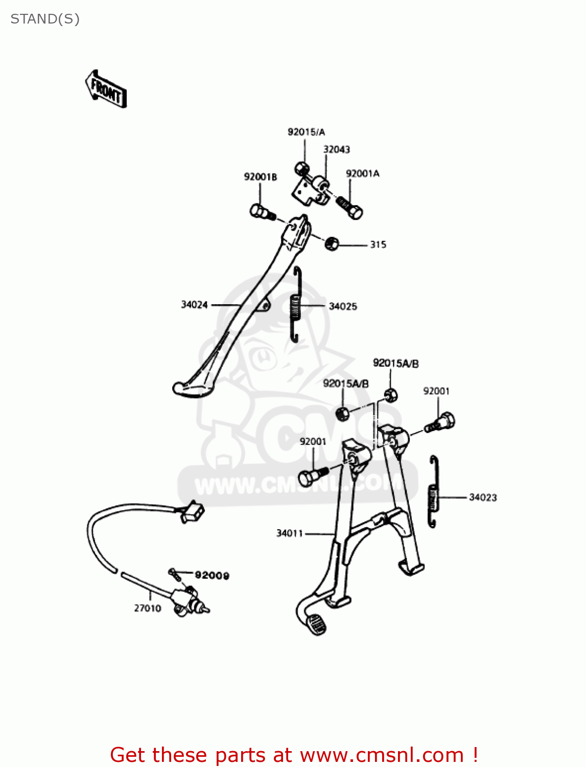 STAND(S) KZ1000P13 POLICE 1000 1994 USA