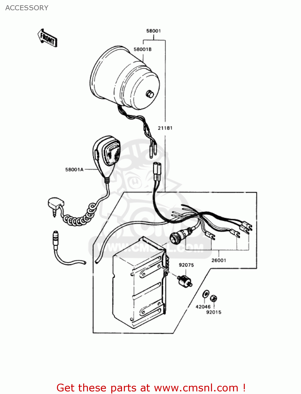 ACCESSORY KZ1000P13 POLICE 1000 1994 USA