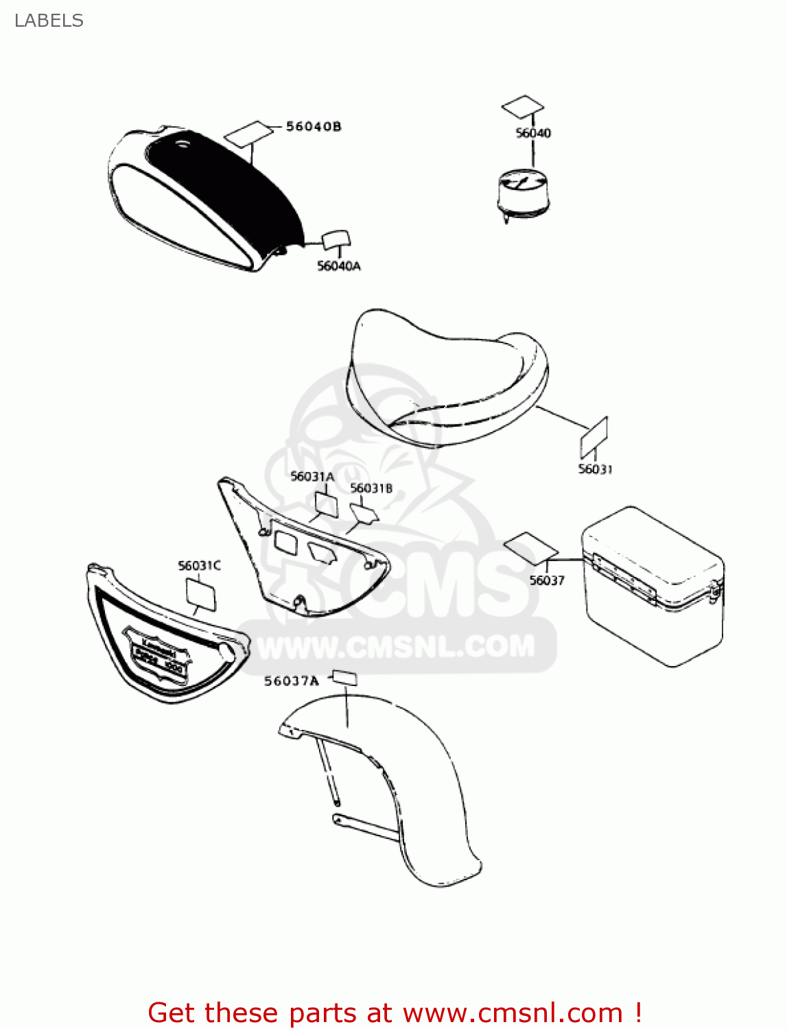 LABELS KZ1000P13 POLICE 1000 1994 USA