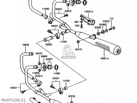 MUFFLER(S) - KZ1000P13 POLICE 1000 1994 USA