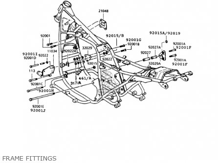 FRAME FITTINGS - KZ1000P13 POLICE 1000 1994 USA