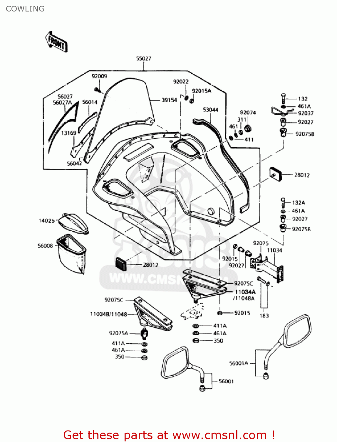 COWLING KZ1000P14 POLICE 1000 1995 USA