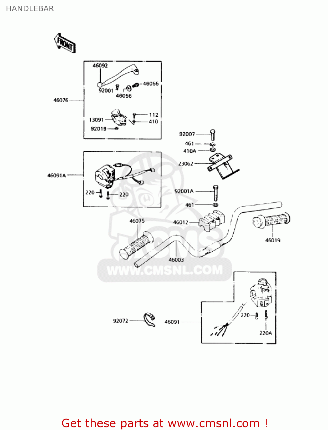 HANDLEBAR KZ1000P14 POLICE 1000 1995 USA