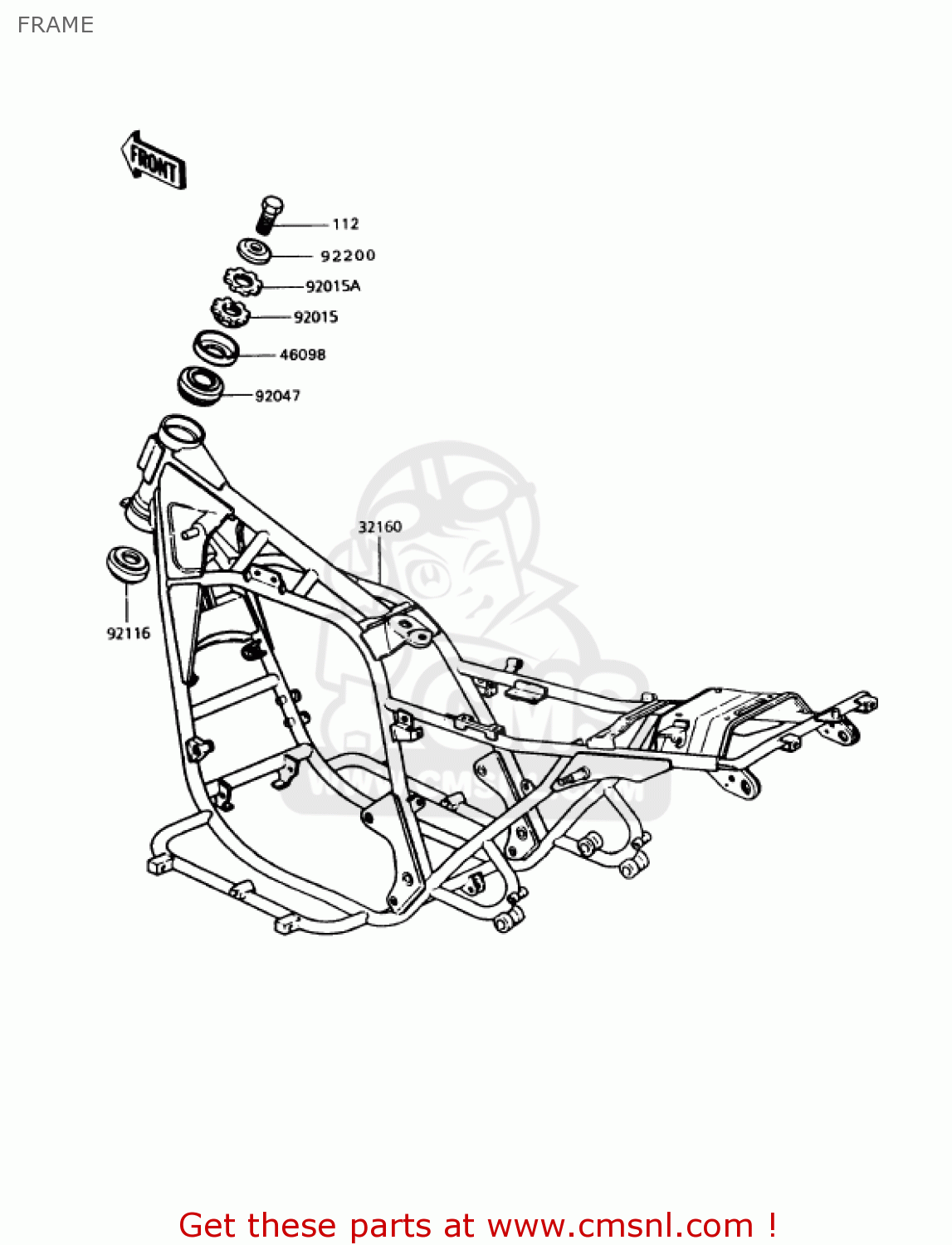 FRAME KZ1000P14 POLICE 1000 1995 USA