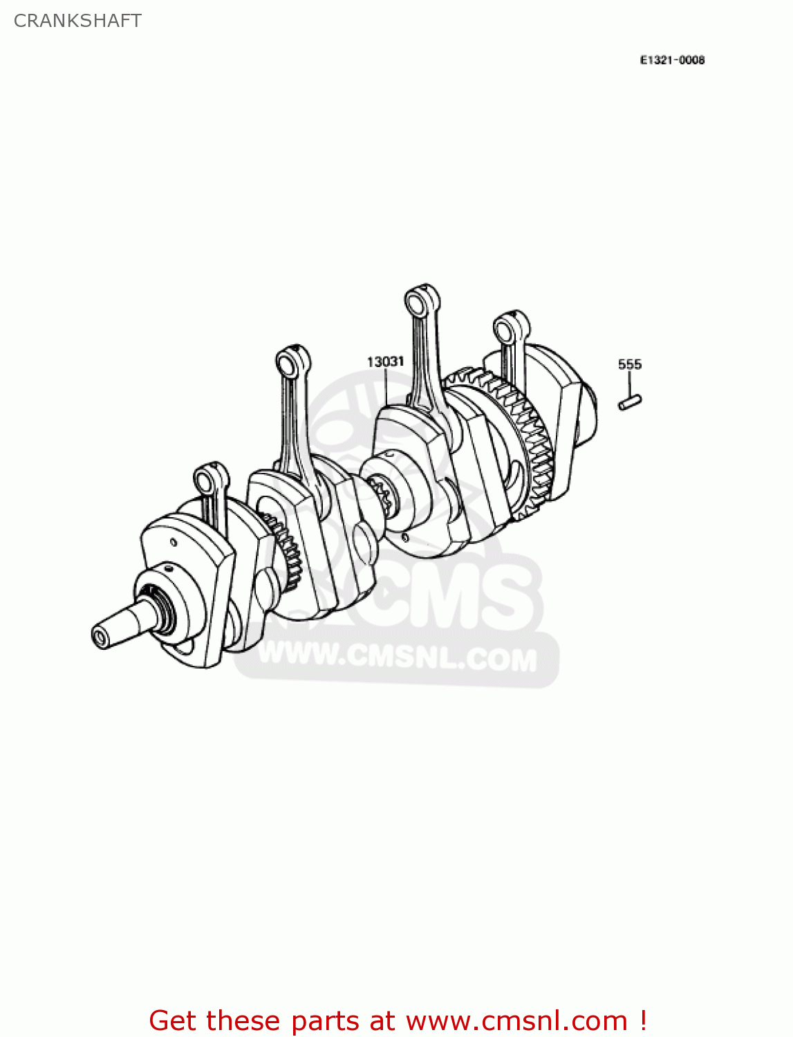 CRANKSHAFT KZ1000P14 POLICE 1000 1995 USA