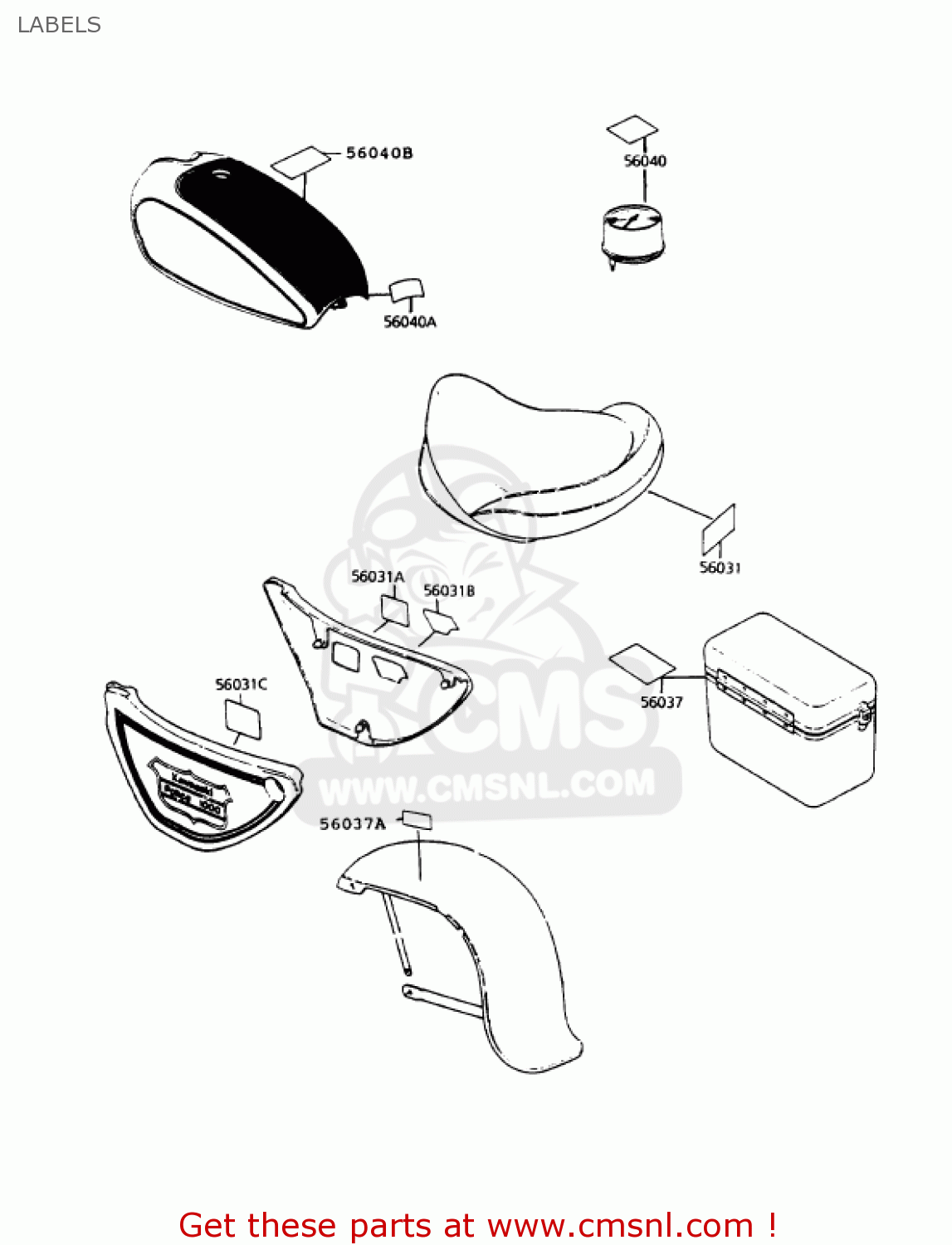 LABELS KZ1000P14 POLICE 1000 1995 USA