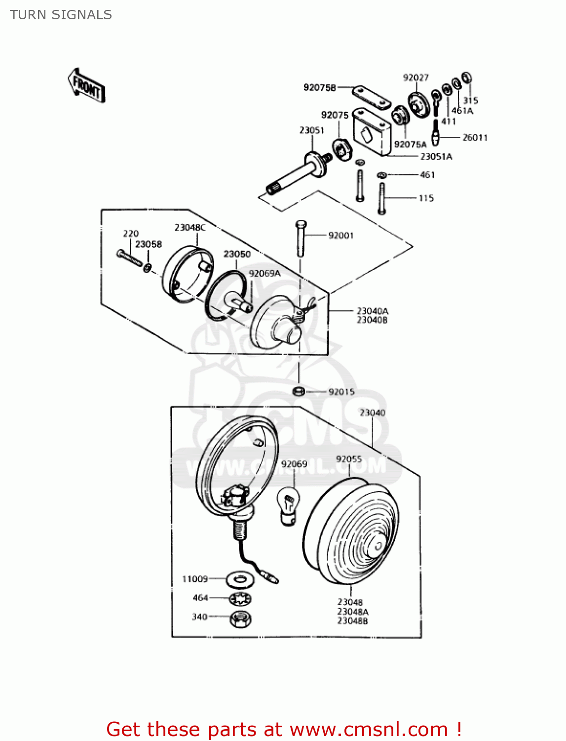 TURN SIGNALS KZ1000P14 POLICE 1000 1995 USA