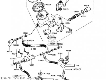 FRONT MASTER CYLINDER - KZ1000P14 POLICE 1000 1995 USA
