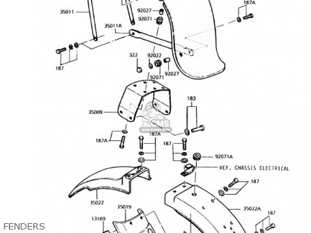FENDERS - KZ1000P14 POLICE 1000 1995 USA