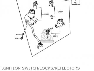 IGNITION SWITCH/LOCKS/REFLECTORS - KZ1000P14 POLICE 1000 1995 USA