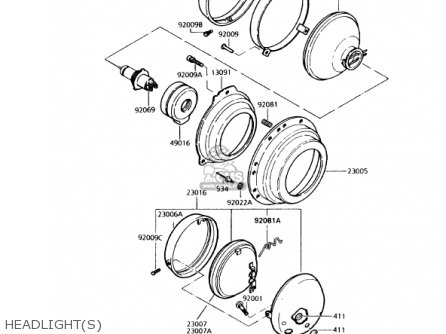 HEADLIGHT(S) - KZ1000P14 POLICE 1000 1995 USA