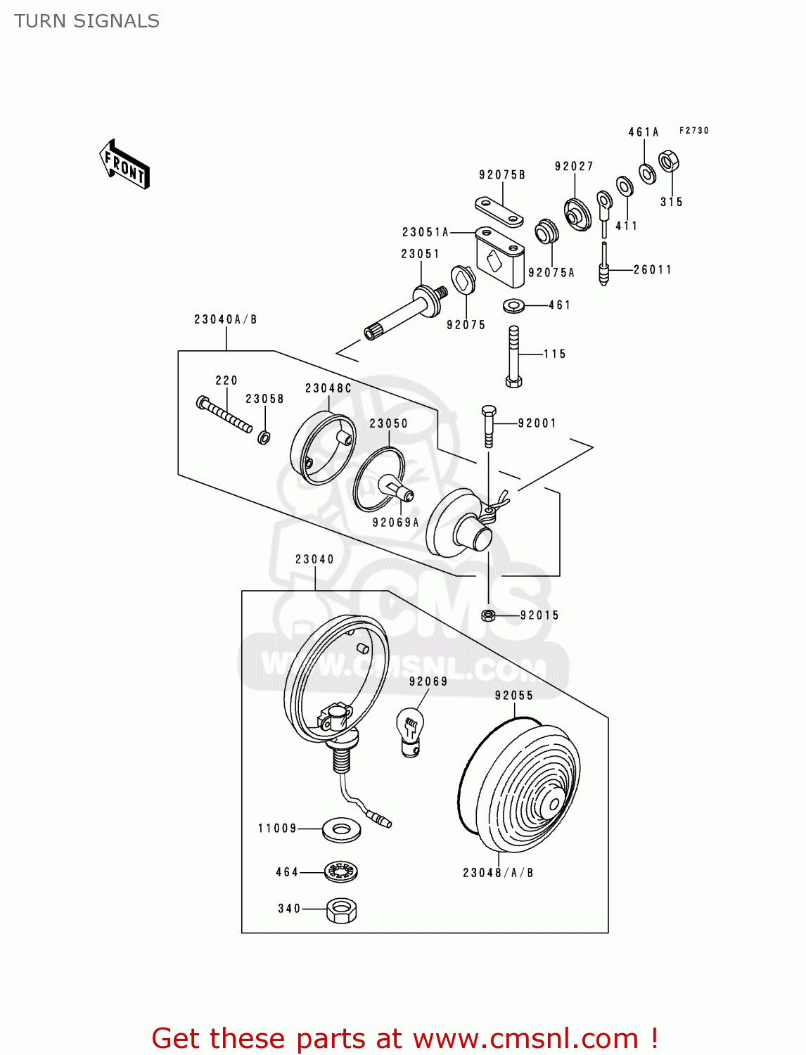 TURN SIGNALS KZ1000P15 KE1000 POLICE 1996 USA