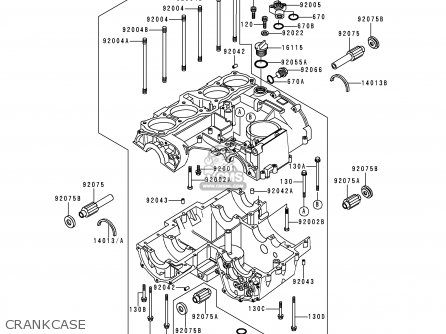 CRANKCASE - KZ1000P15 KE1000 POLICE 1996 USA