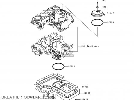 BREATHER COVER/OIL PAN - KZ1000P15 KE1000 POLICE 1996 USA