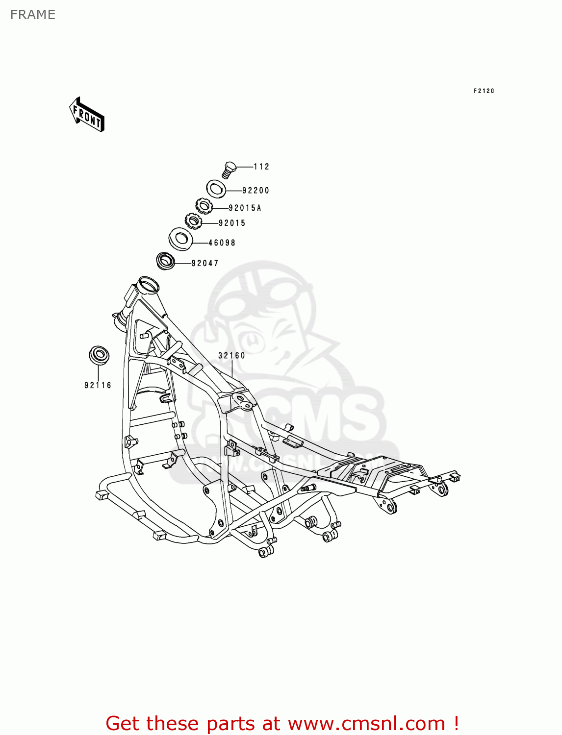 FRAME KZ1000P16 KE1000 POLICE 1997 USA