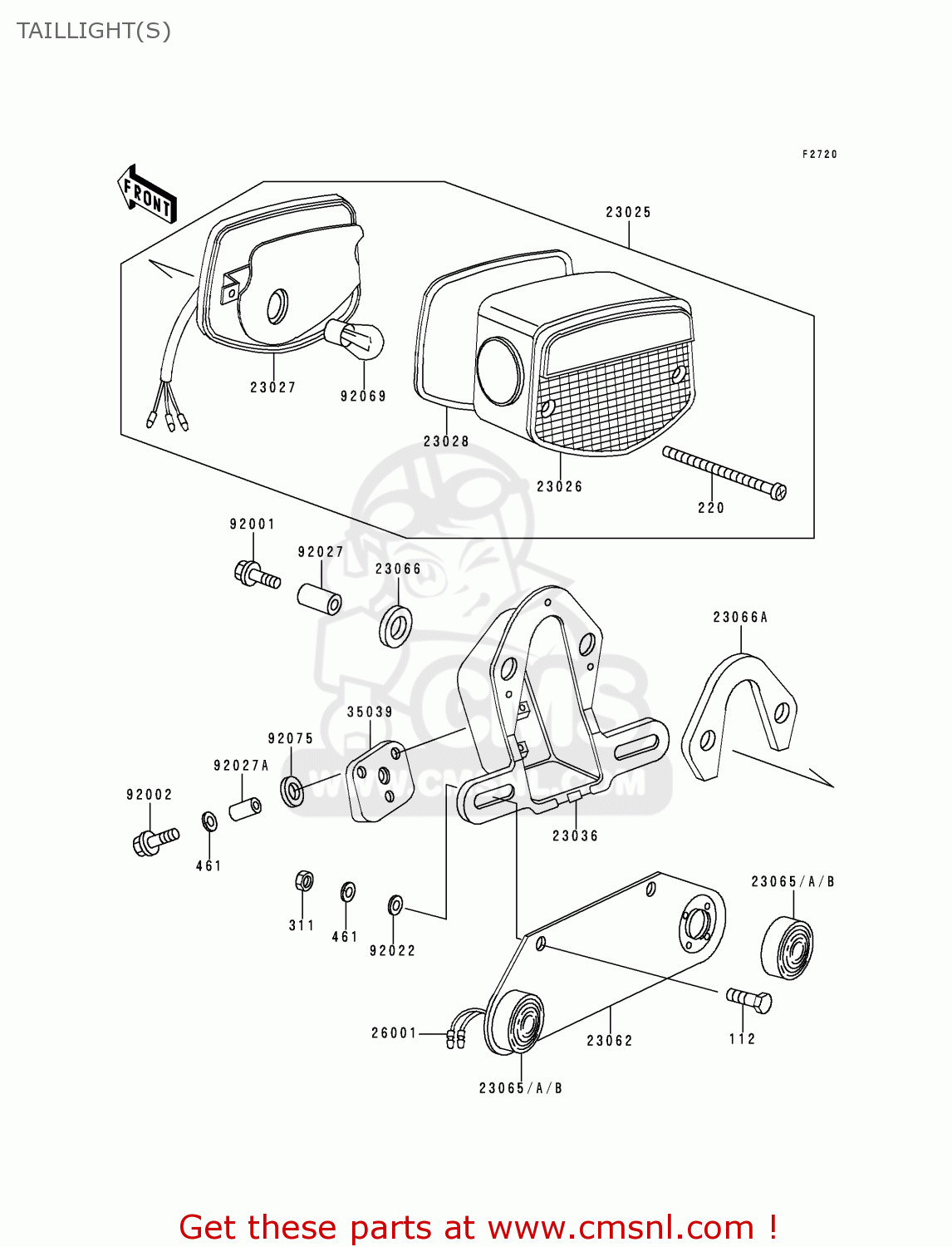 TAILLIGHT(S) KZ1000P16 KE1000 POLICE 1997 USA