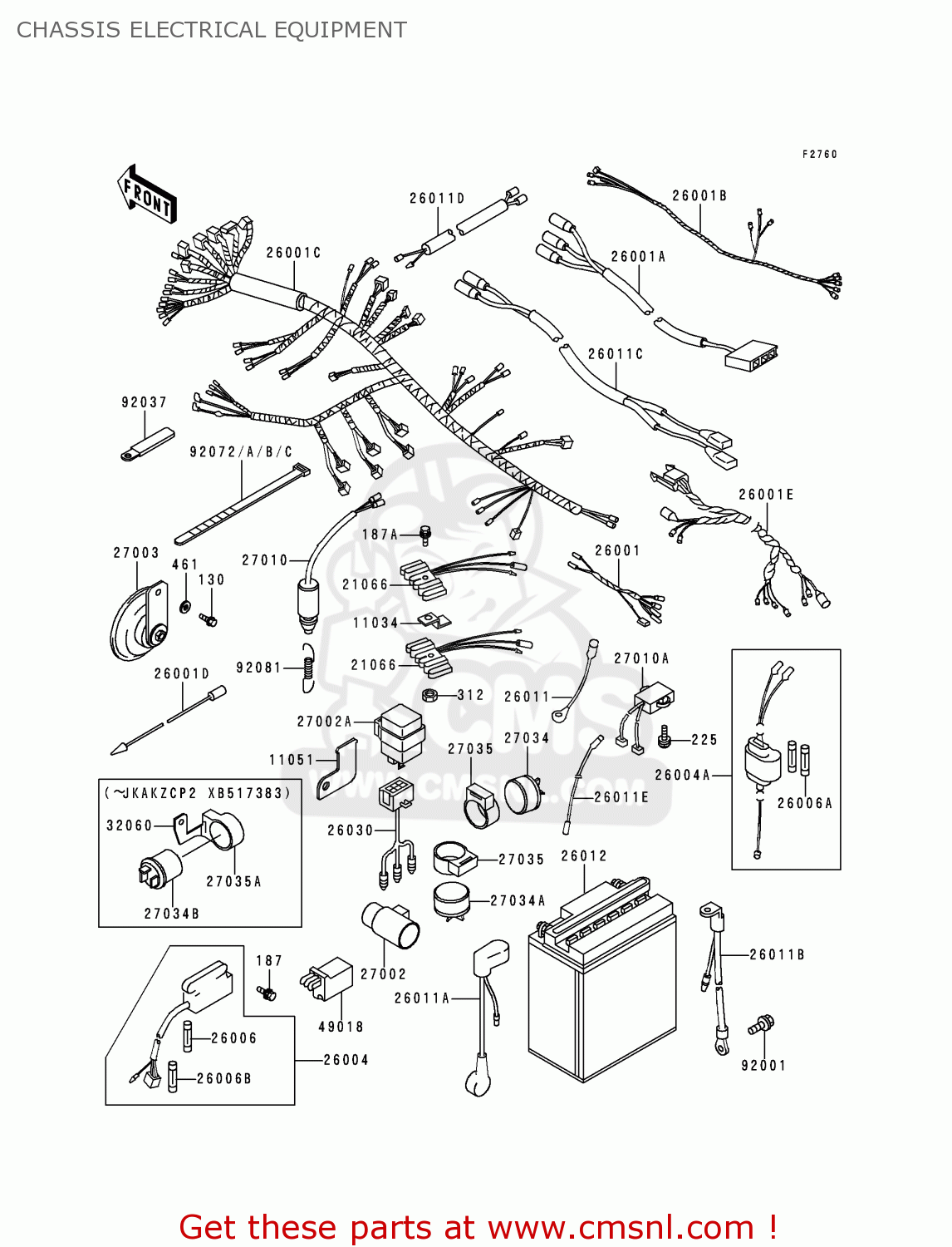 CHASSIS ELECTRICAL EQUIPMENT KZ1000P16 KE1000 POLICE 1997 USA