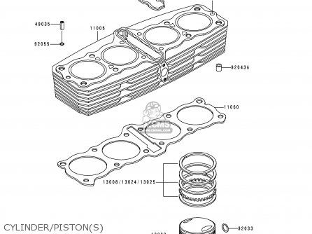 CYLINDER/PISTON(S) - KZ1000P16 KE1000 POLICE 1997 USA