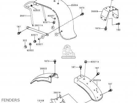 FENDERS - KZ1000P16 KE1000 POLICE 1997 USA