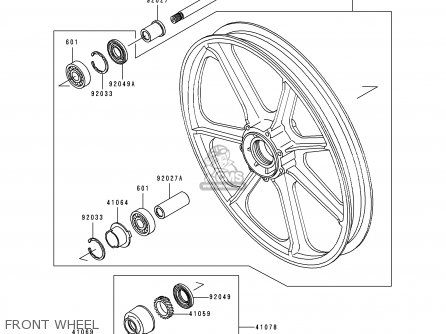 FRONT WHEEL - KZ1000P16 KE1000 POLICE 1997 USA