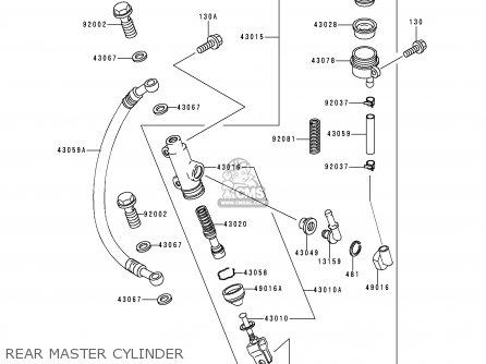 REAR MASTER CYLINDER - KZ1000P16 KE1000 POLICE 1997 USA