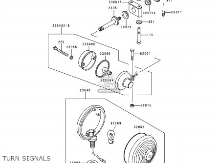 TURN SIGNALS - KZ1000P16 KE1000 POLICE 1997 USA