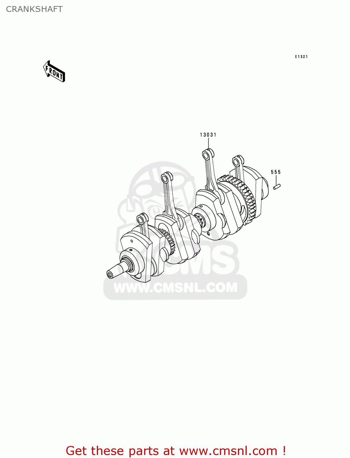 CRANKSHAFT KZ1000P17 KE1000 POLICE 1998 USA