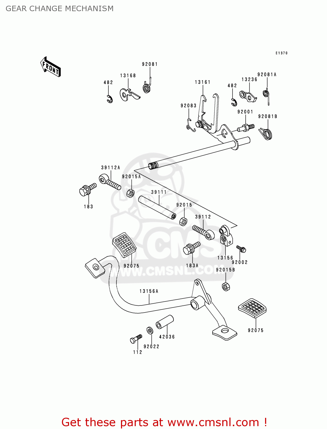 GEAR CHANGE MECHANISM KZ1000P17 KE1000 POLICE 1998 USA