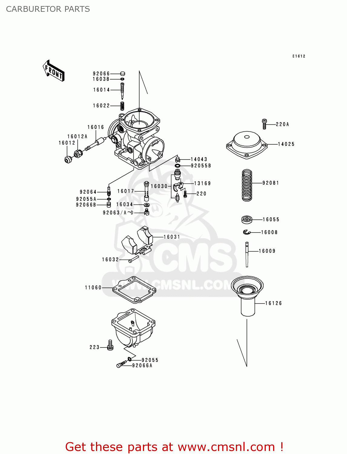 CARBURETOR PARTS KZ1000P17 KE1000 POLICE 1998 USA