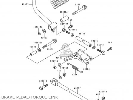 BRAKE PEDAL/TORQUE LINK - KZ1000P17 KE1000 POLICE 1998 USA