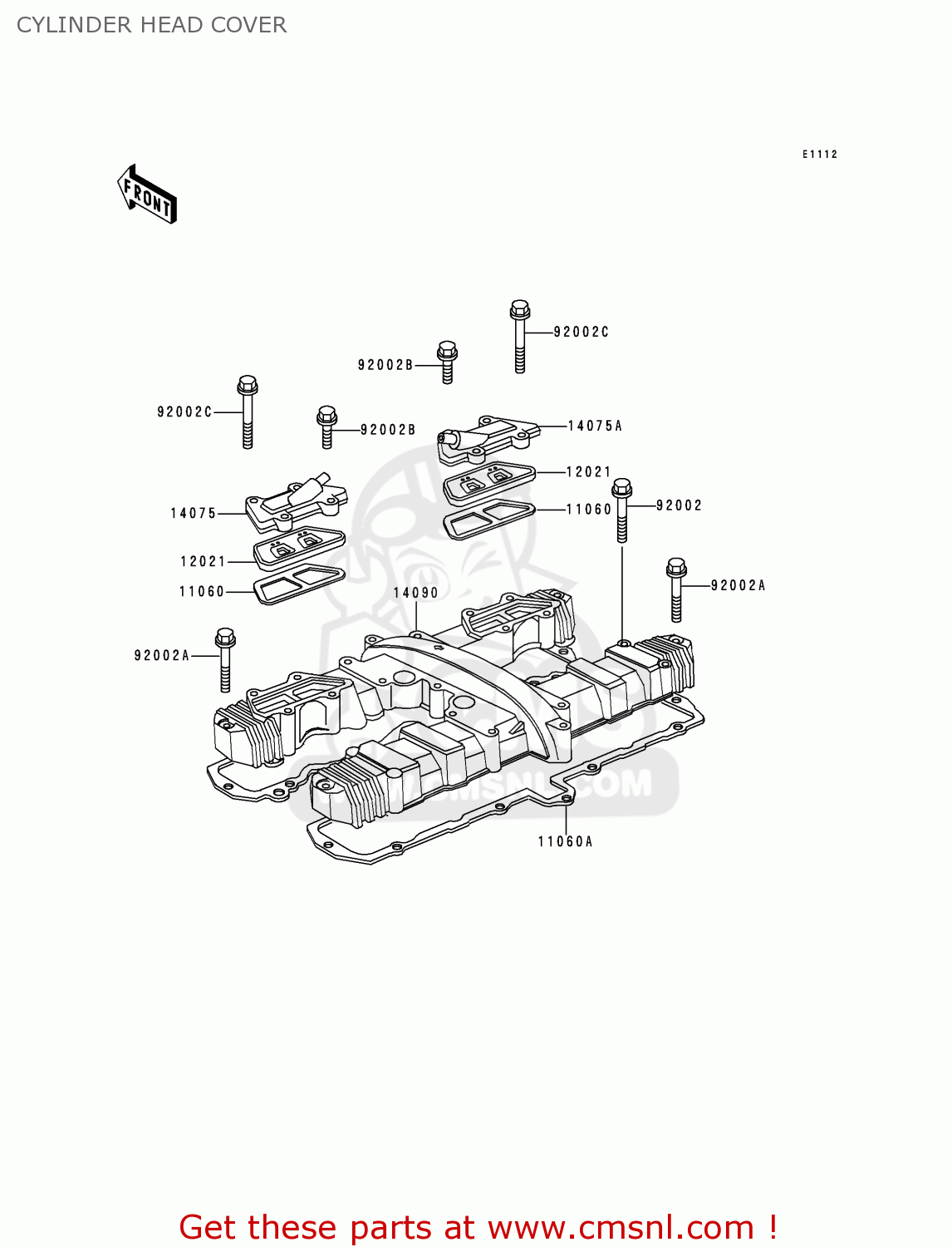 CYLINDER HEAD COVER KZ1000P18 KE1000 POLICE 1999 USA