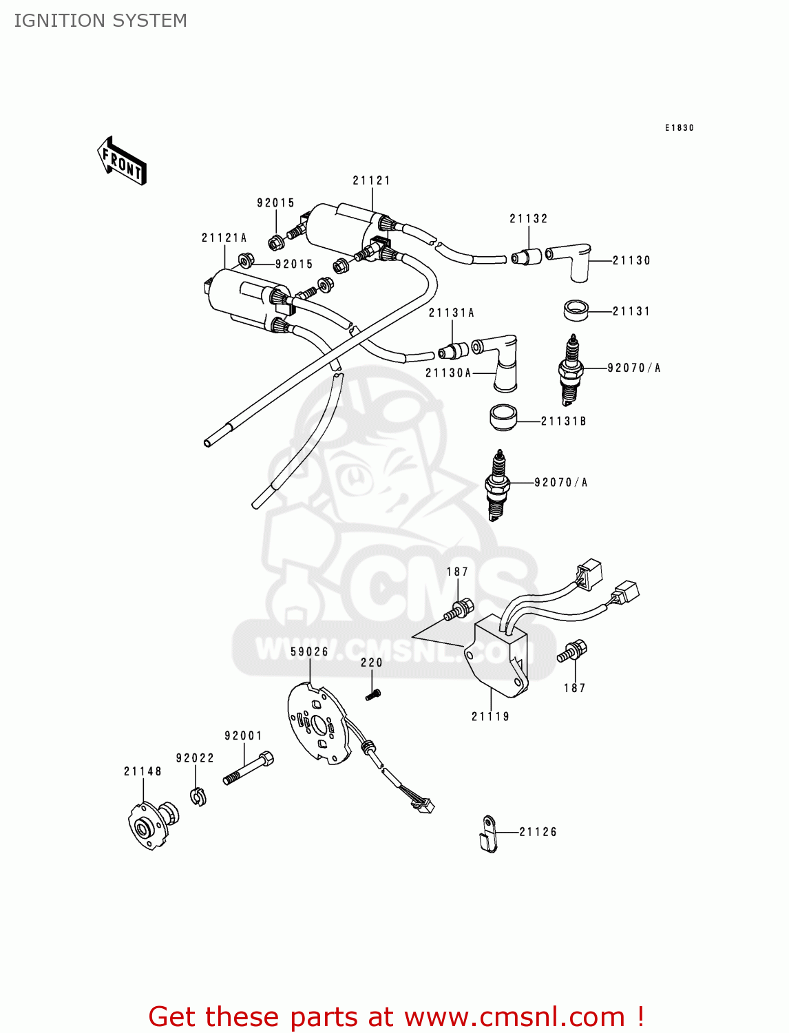 IGNITION SYSTEM KZ1000P18 KE1000 POLICE 1999 USA