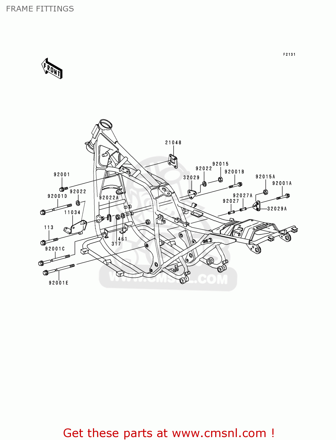 FRAME FITTINGS KZ1000P18 KE1000 POLICE 1999 USA