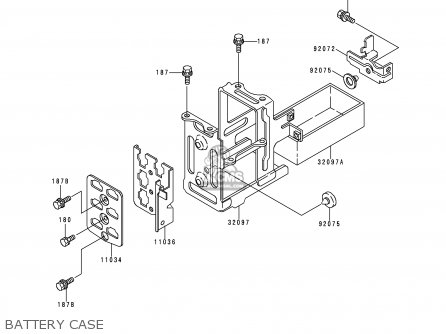BATTERY CASE - KZ1000P18 KE1000 POLICE 1999 USA