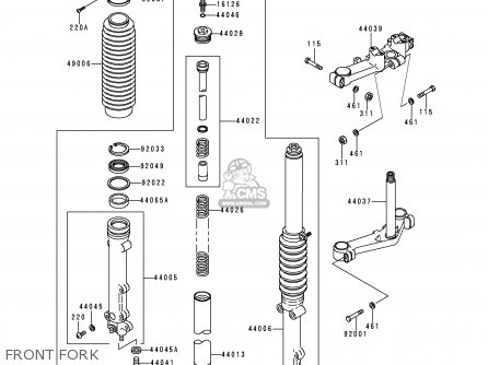FRONT FORK - KZ1000P18 KE1000 POLICE 1999 USA