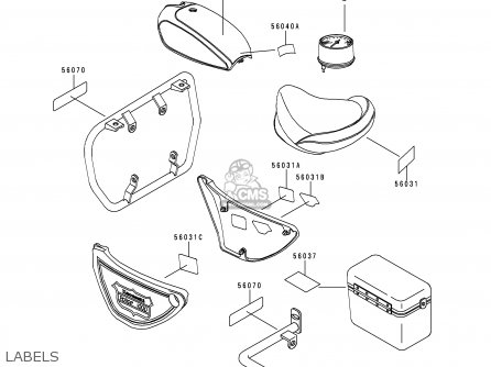LABELS - KZ1000P18 KE1000 POLICE 1999 USA